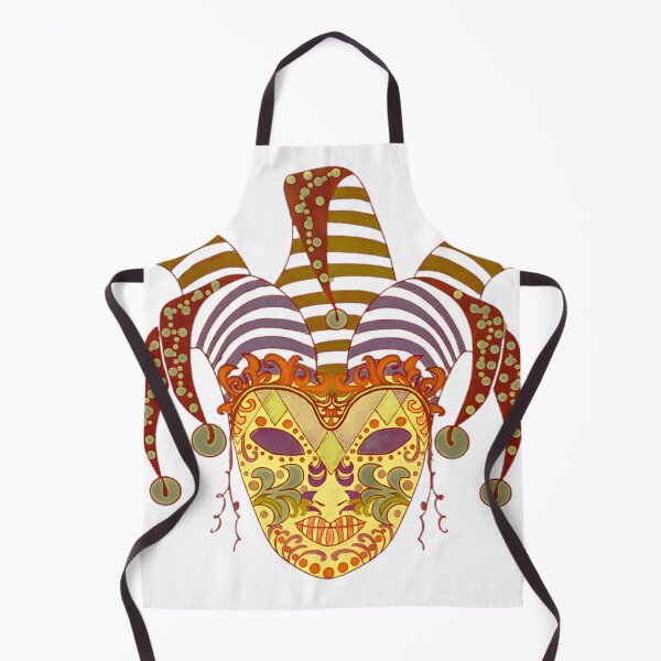 Item preview, Vintage Jester Carnival Mask Art designed and sold by beoldfashioned.