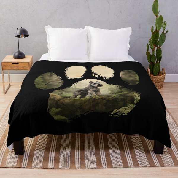 Item preview, Funny Miniature Schnauzer Paw Foggy Mountain Tree Mom Dad Kids designed and sold by rafaeltto.