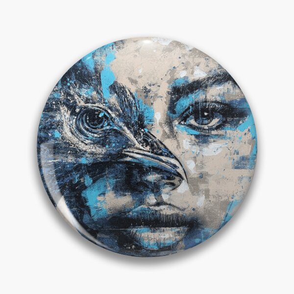 Item preview, Kindred Vision Abstract Woman and Bird Portrait designed and sold by OmerValiquet.
