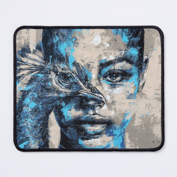 Item preview, Kindred Vision Abstract Woman and Bird Portrait designed and sold by OmerValiquet.