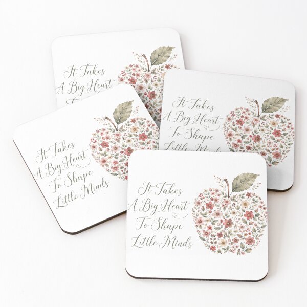Item preview, It Takes A Big Heart — Teacher Gift Wildflower Apple designed and sold by DreamelleStudio.