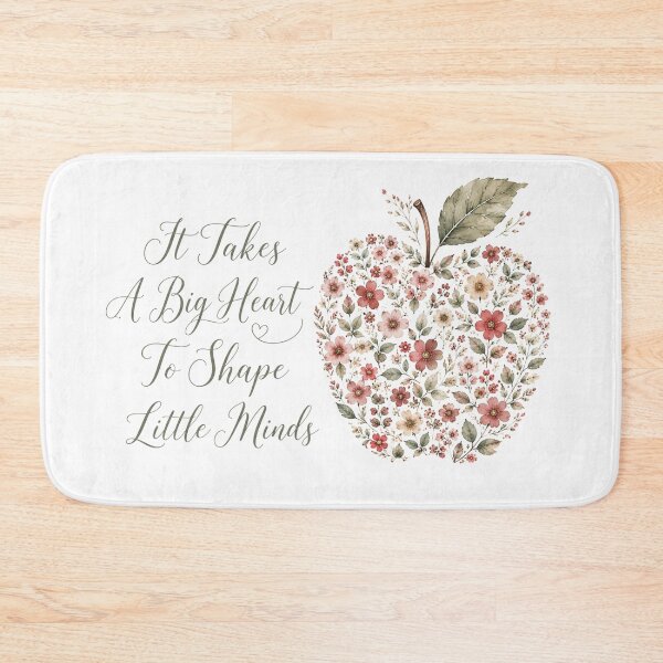 Item preview, It Takes A Big Heart — Teacher Gift Wildflower Apple designed and sold by DreamelleStudio.