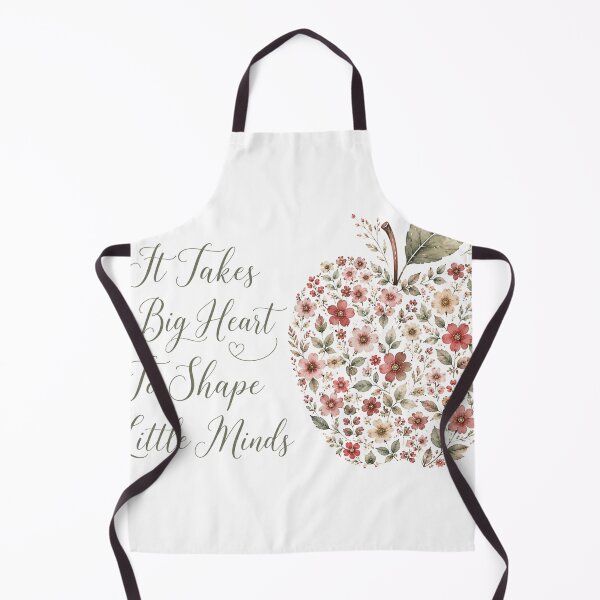Item preview, It Takes A Big Heart — Teacher Gift Wildflower Apple designed and sold by DreamelleStudio.