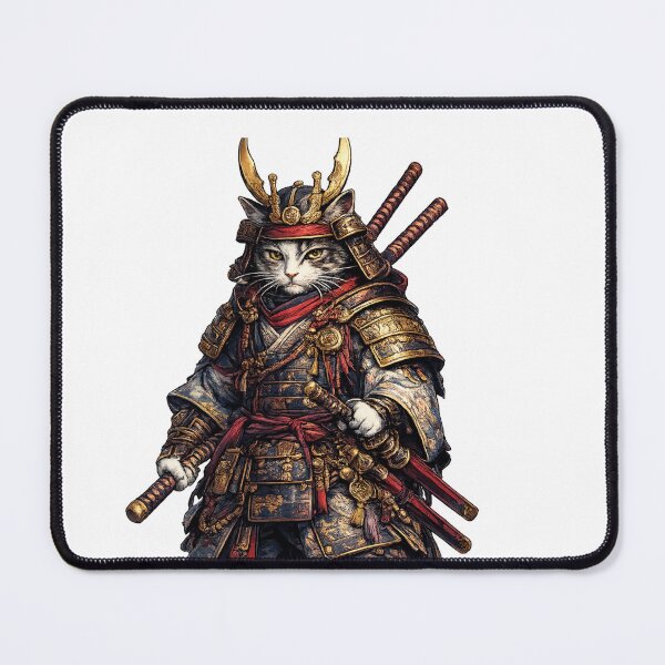 Item preview, Samurai Cat – Japanese Warrior | Premium Japanese T-Shirt Design designed and sold by oatsupspace.