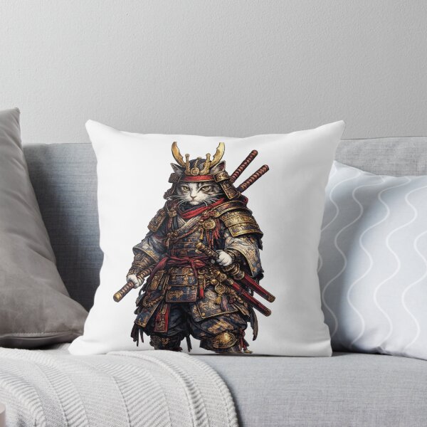 Item preview, Samurai Cat – Japanese Warrior | Premium Japanese T-Shirt Design designed and sold by oatsupspace.
