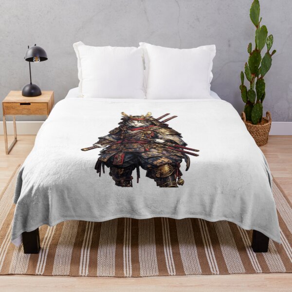 Item preview, Samurai Cat – Japanese Warrior | Premium Japanese T-Shirt Design designed and sold by oatsupspace.