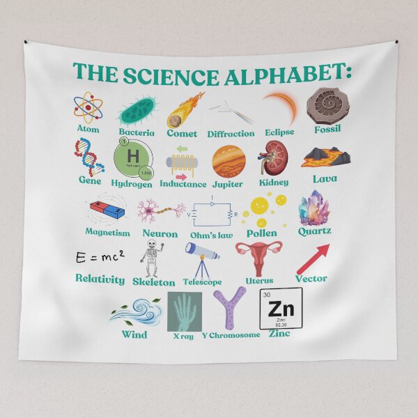 Item preview, The Science Alphabet, cool science, stem designed and sold by NoetherSym.