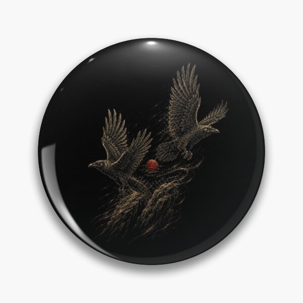 Item preview, Parting Flight — Two Norse Ravens Leaving the Cliffs designed and sold by OblivionRise.