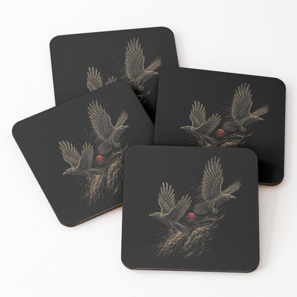 Item preview, Parting Flight — Two Norse Ravens Leaving the Cliffs designed and sold by OblivionRise.