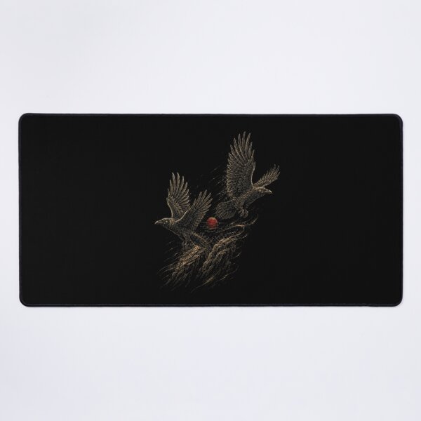 Item preview, Parting Flight — Two Norse Ravens Leaving the Cliffs designed and sold by OblivionRise.