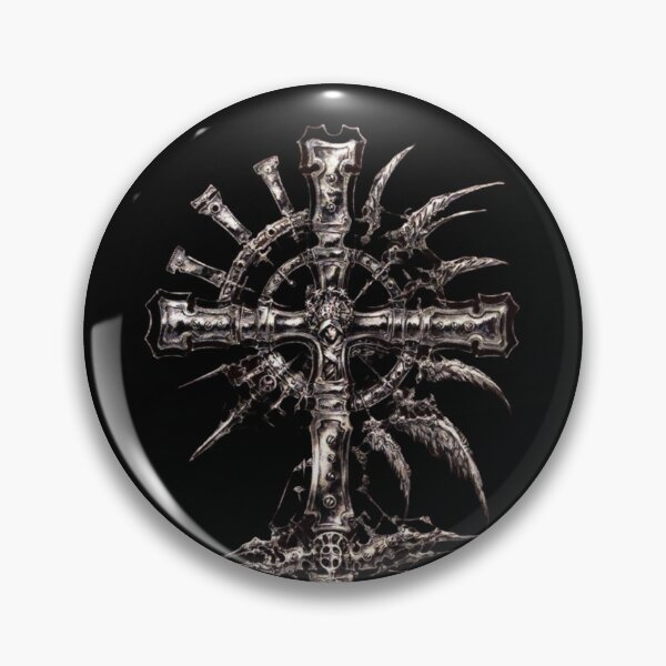 Item preview, Gothic Cross with Mechanical Wings | Dark Gothic Religious Symbol Art designed and sold by Zack & Co.