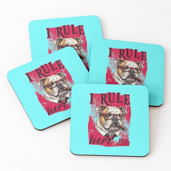 Item preview, English Bulldog Boss Design – Funny Fawn & White English Bulldog with Cigar Mafia Style Gift designed and sold by PixelsPaws.
