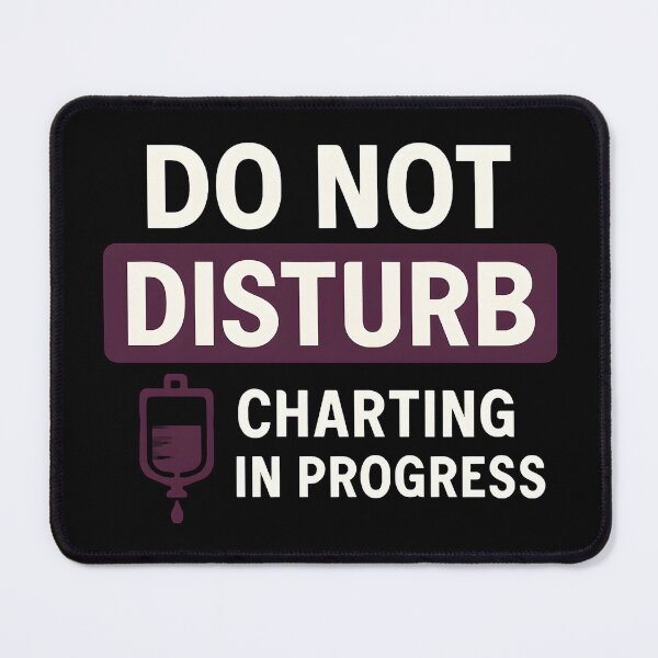 Item preview, Do Not Disturb Charting Shirt, Funny Nurse Parody Logo Tee, Minimalist Nurse Sarcastic T-Shirt, IV Bag Graphic Nurse Gift designed and sold by TshirtsLabs.