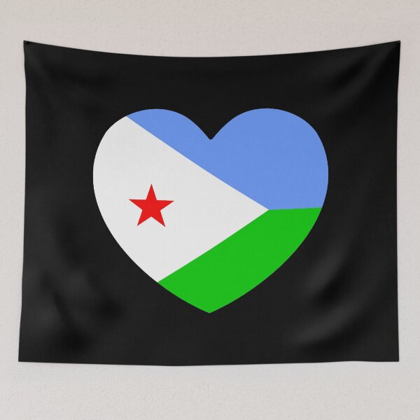 Item preview, Djibouti Flag Heart DJ designed and sold by shitpostee.