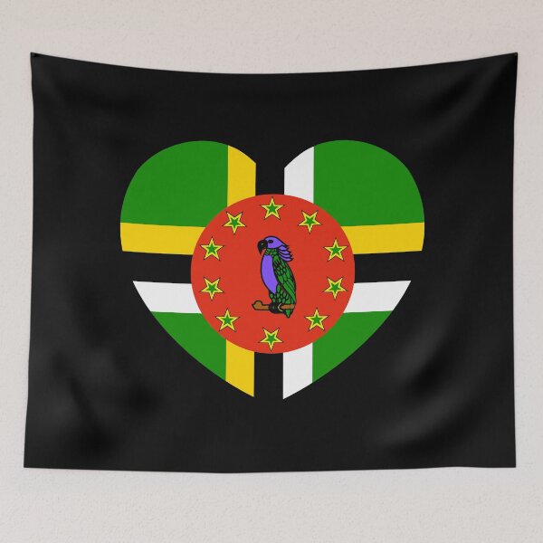 Item preview, Dominica Flag Heart DM designed and sold by shitpostee.