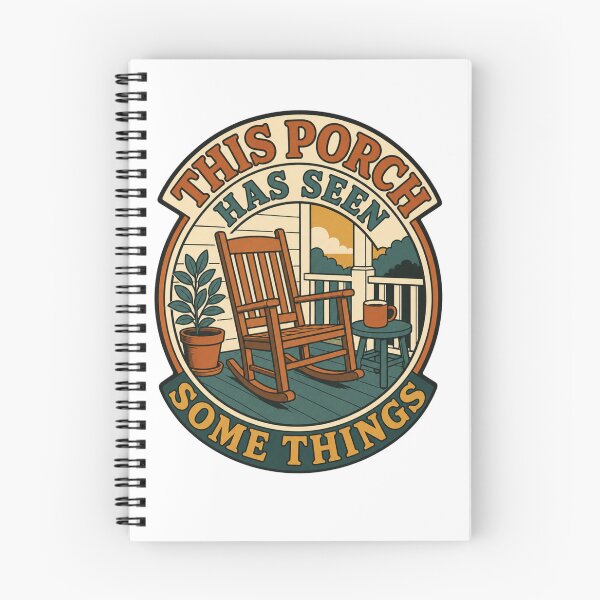 Item preview, This Porch Has Seen Some Things Retro Badge designed and sold by Print Loft.