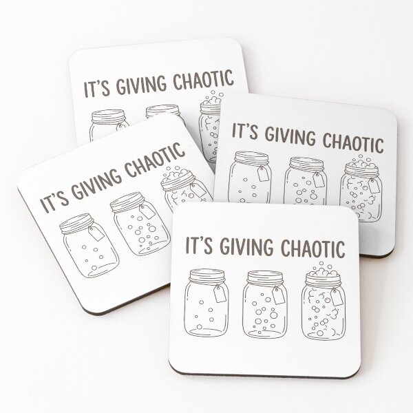 Item preview, It's Giving Chaotic Funny Mason Jar T-Shirt | Chaos Aesthetic Humor Meme Design designed and sold by StickerNestYou.