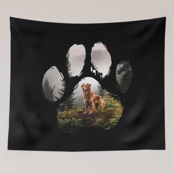 Item preview, Funny Nova Scotia Duck Tolling Retriever Toller Paw Foggy Mountain Tree Mom Dad Kids designed and sold by rafaeltto.