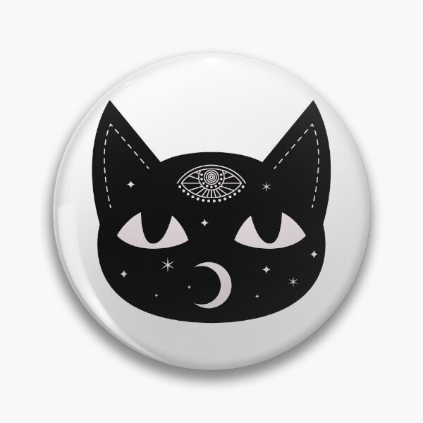 Item preview, Mystical Celestial Black Cat With Moon And Stars designed and sold by Amanyscrafts.