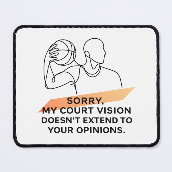 Item preview, Witty Basketball & Court Quote - Court Vision designed and sold by RunningWhiskers.