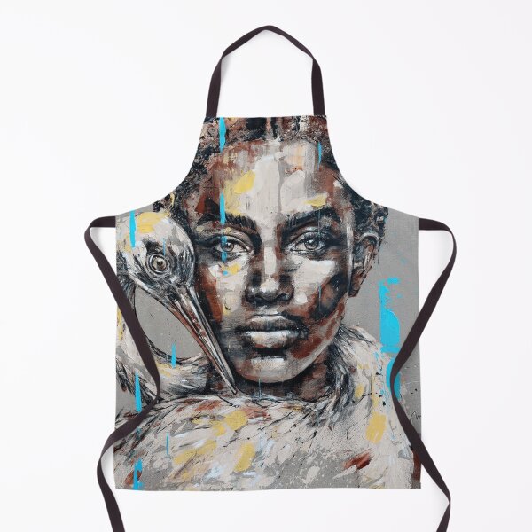 Item preview, Silent Guardians Abstract Woman and Heron Portrait designed and sold by OmerValiquet.