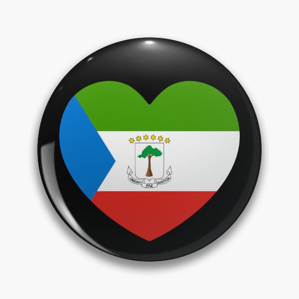 Item preview, Equatorial Guinea Flag Heart GQ designed and sold by shitpostee.