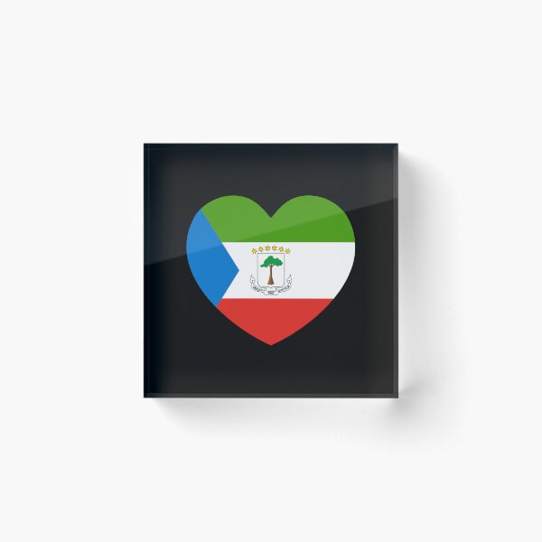 Item preview, Equatorial Guinea Flag Heart GQ designed and sold by shitpostee.