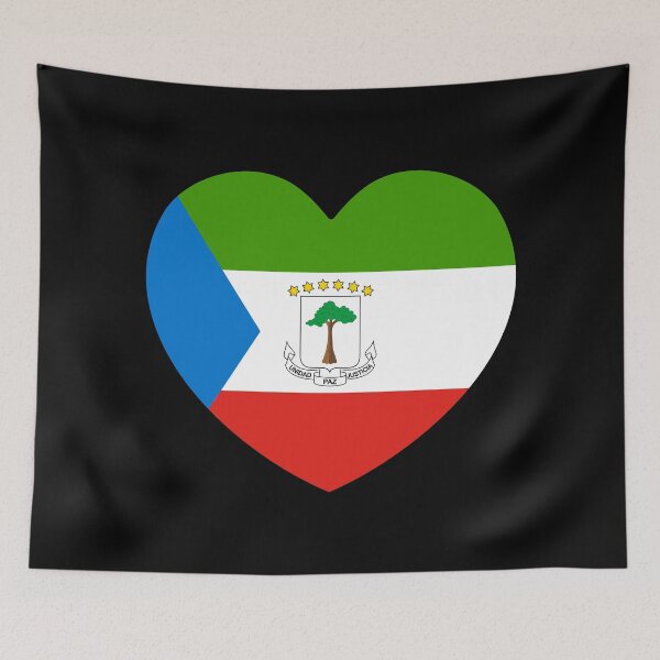 Item preview, Equatorial Guinea Flag Heart GQ designed and sold by shitpostee.