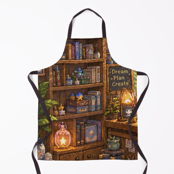 Item preview, Cozy Fantasy Workspace Pixel Art Dream Room designed and sold by Yiruda-Art.