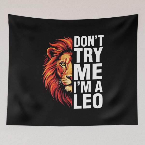 Item preview, Don't Try Me I'm A Leo King Lion Birthday T-Shirt | Zodiac Astrology Lion Graphic Gift designed and sold by Trendably.