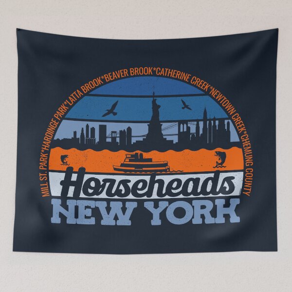 Item preview, Horseheads New York Sunset Retro Vintage Local Pride Logo designed and sold by CRHPOD20.