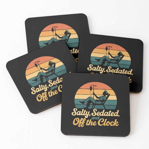 Item preview, Salty Sedated and Off the Clock Shirt, Retro Beach Nurse T-Shirt, Vintage Sunset Nurse Gift Tee, Funny Off Duty Nurse Shirt designed and sold by TshirtsLabs.