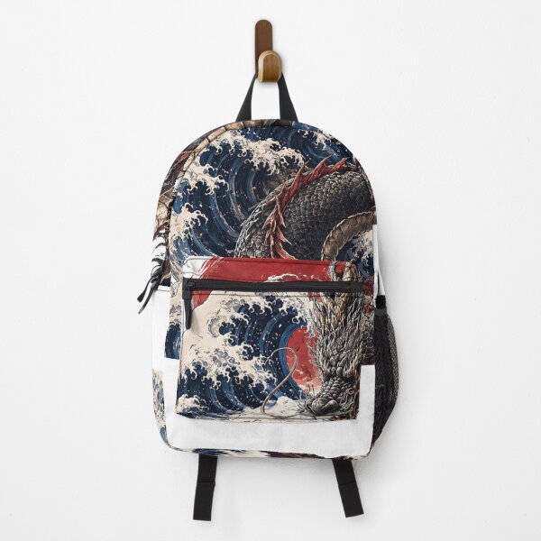 Item preview, Japanese Dragon & Great Wave – Premium Samurai Art | Ukiyo-e Style designed and sold by oatsupspace.