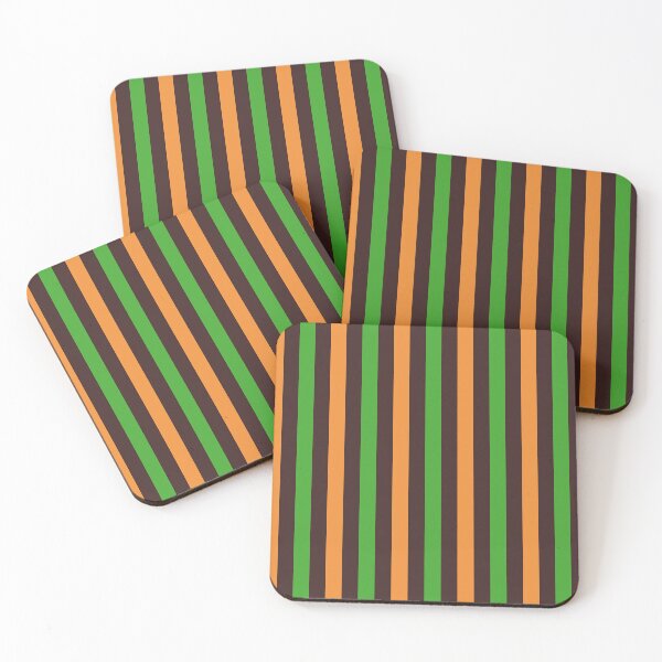 Item preview, Halloween Brown Orange Green Striped Seamless Pattern | Autumn Geometric Digital Paper designed and sold by BigDigital.
