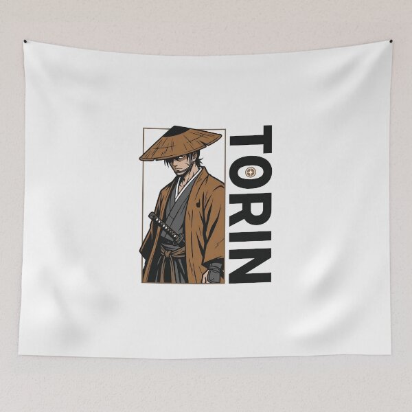 Item preview, Torin Samurai Warrior Japanese Ronin Anime Graphic Tee designed and sold by StickerNestYou.
