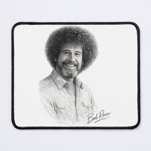 Item preview, Bob Ross Hand Drawn Pencil Portrait Fan Art designed and sold by karamram.