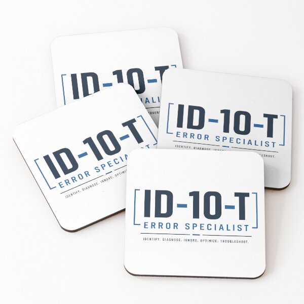 Item preview, ID-10-T Error Specialist Funny IT Design designed and sold by Mosslume Studio.