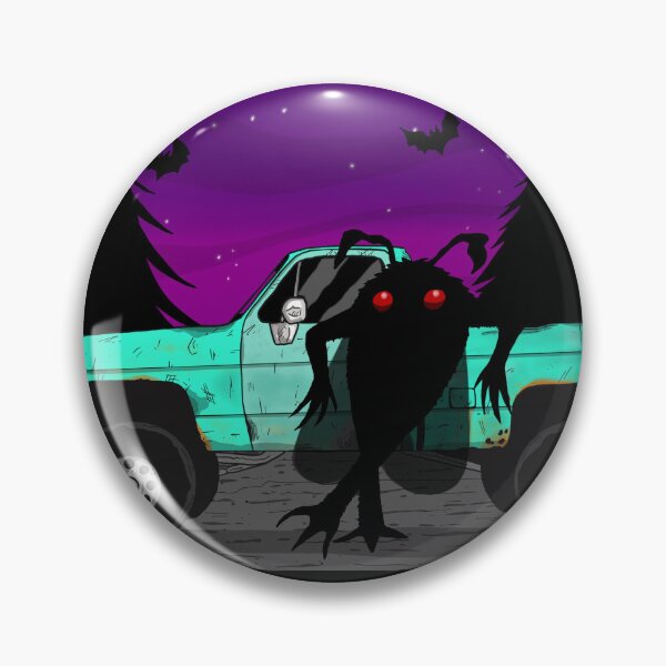 Item preview, Mothman by the Old Truck | Appalachian Cryptid Night | Original Monster Art designed and sold by Let There Be Art Studio.