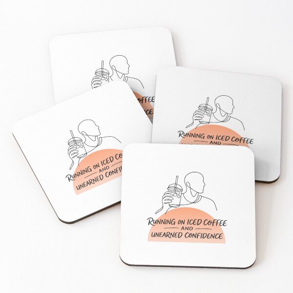 Item preview, Funny Sports & Gym Quote - Iced Coffee and Unearned Confidence designed and sold by RunningWhiskers.