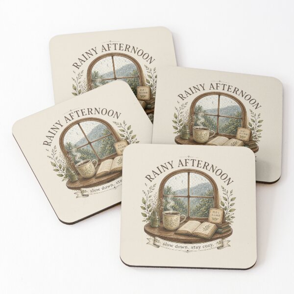 Item preview, Rainy Afternoon | Cozy Reading & Tea Vintage Cottagecore Art | Slow Living Aesthetic Sticker, T-Shirt & Wall Art designed and sold by magiquecreations.