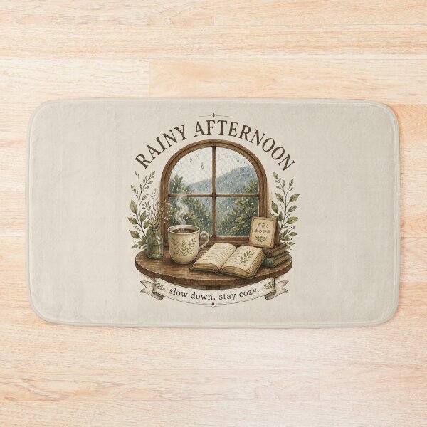 Item preview, Rainy Afternoon | Cozy Reading & Tea Vintage Cottagecore Art | Slow Living Aesthetic Sticker, T-Shirt & Wall Art designed and sold by magiquecreations.
