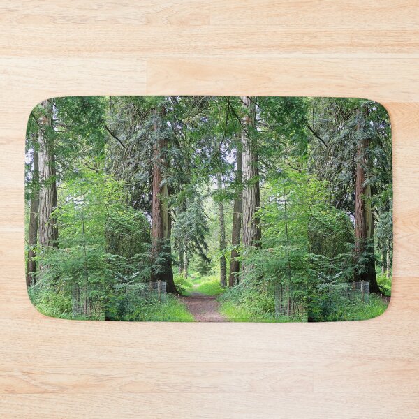 Item preview, Lush Woodland Path Through Ancient Tall Trees designed and sold by pinkal.
