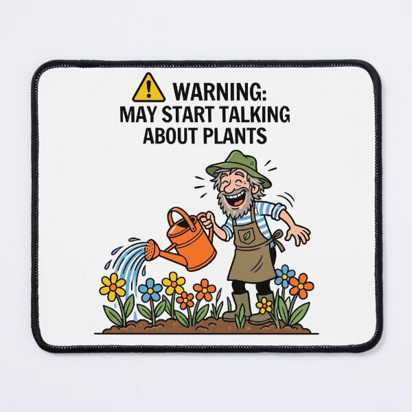 Item preview, Warning May Start Talking About Plants - Funny Male Gardener Illustration designed and sold by Sekla-Studio.