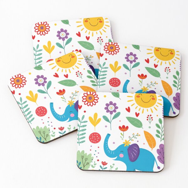 Item preview, Cute Blue Elephant Nursery Wall Art | Whimsical Baby Animal Floral Illustration for Kids Room designed and sold by Atum&Art.