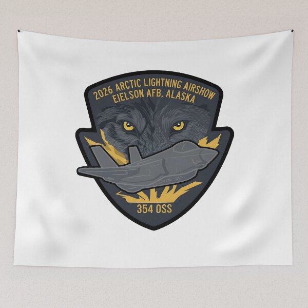 Item preview, USAF 2026 Arctic Lightning Airshow Eielson AFB 354 OSS Patch designed and sold by CharlieDesings.