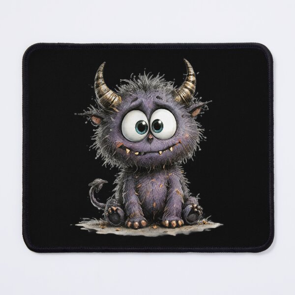 Item preview, Cute Purple Horned Monster designed and sold by Teeny Quities.