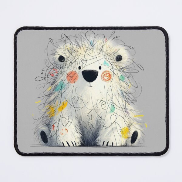 Item preview, Cute Polar Bear Illustration - Whimsical Ink & Watercolor Blushing Bear Art designed and sold by AnyGil.