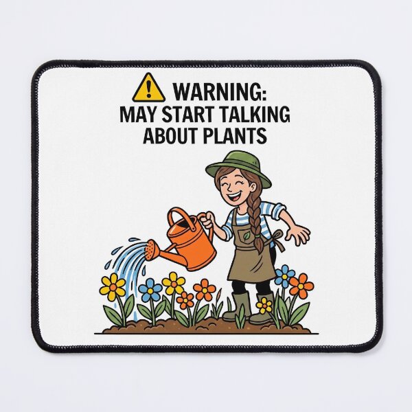 Item preview, Warning May Start Talking About Plants - Funny Female Gardener Illustration designed and sold by Sekla-Studio.