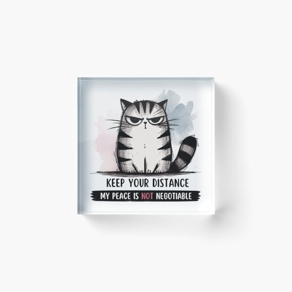 Item preview, Keep Your Distance, My Peace Is Not Negotiable – Grumpy Cat Quote designed and sold by AnyGil.