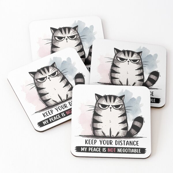 Item preview, Keep Your Distance, My Peace Is Not Negotiable – Grumpy Cat Quote designed and sold by AnyGil.